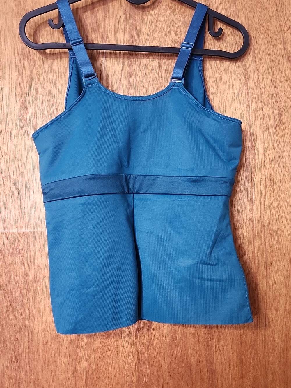 Ruby Ribbon Teal Built-In Bra Support Tank NEW - Picture 4 of 4
